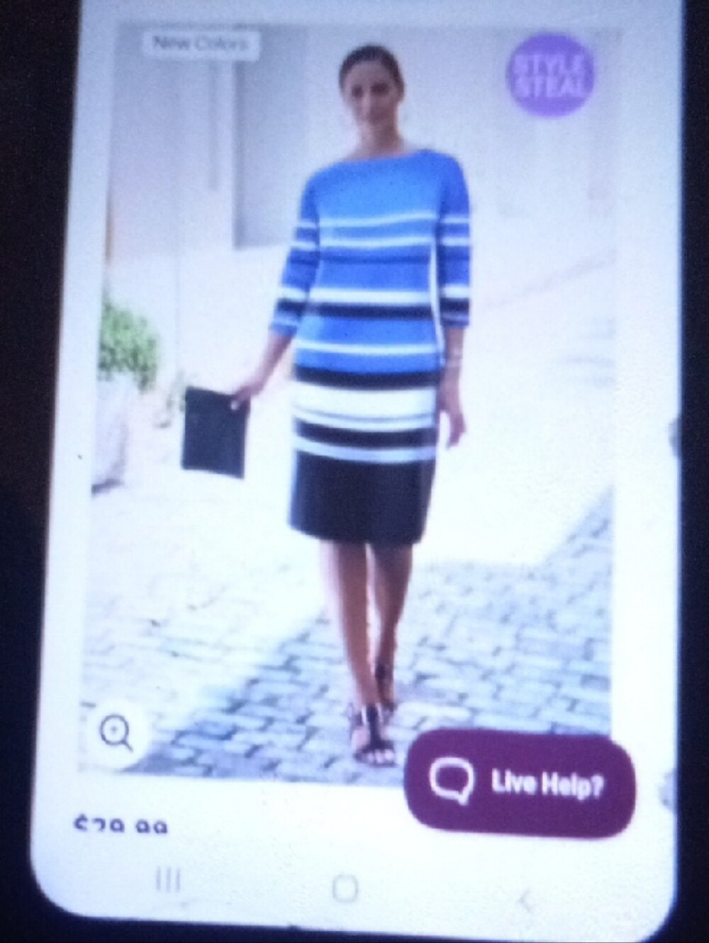 Jessica London Sapphire placement stripe  size 18W